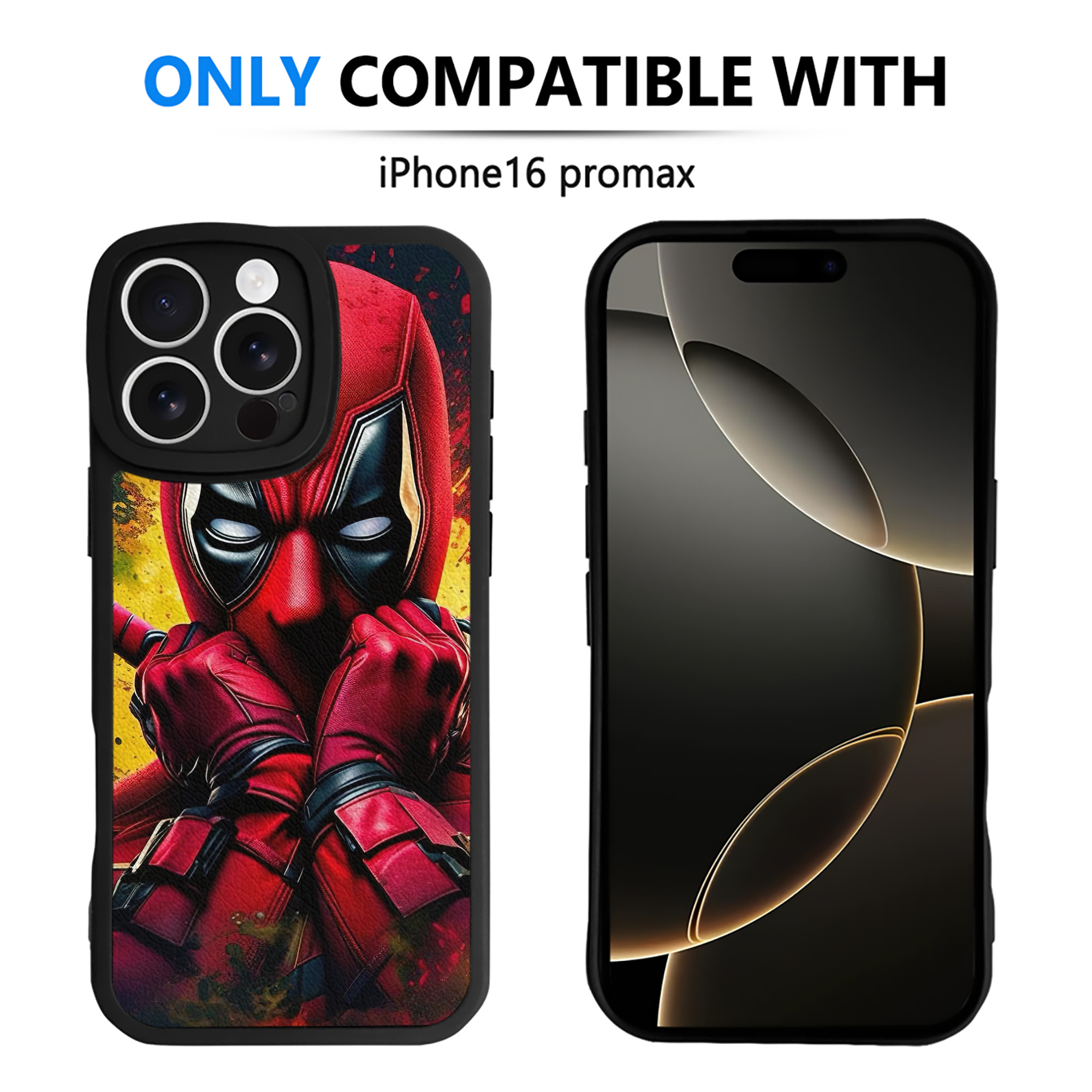 （画像用） Deadpool デッドプール 【iPhone 16シリーズ対応】シリコンスマホケース（レザー調） 材質：シリコン